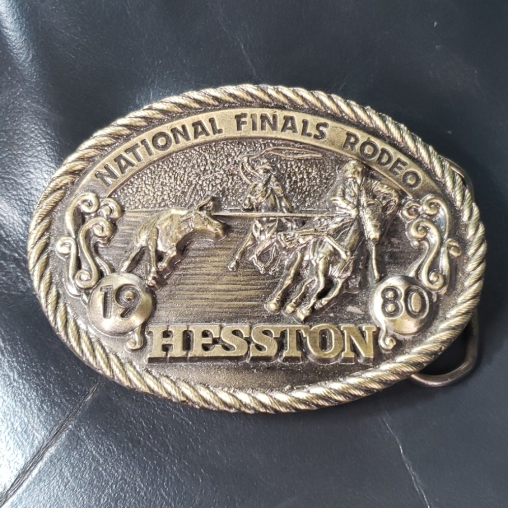 Vintage 1980 HESSTON Belt Buckle